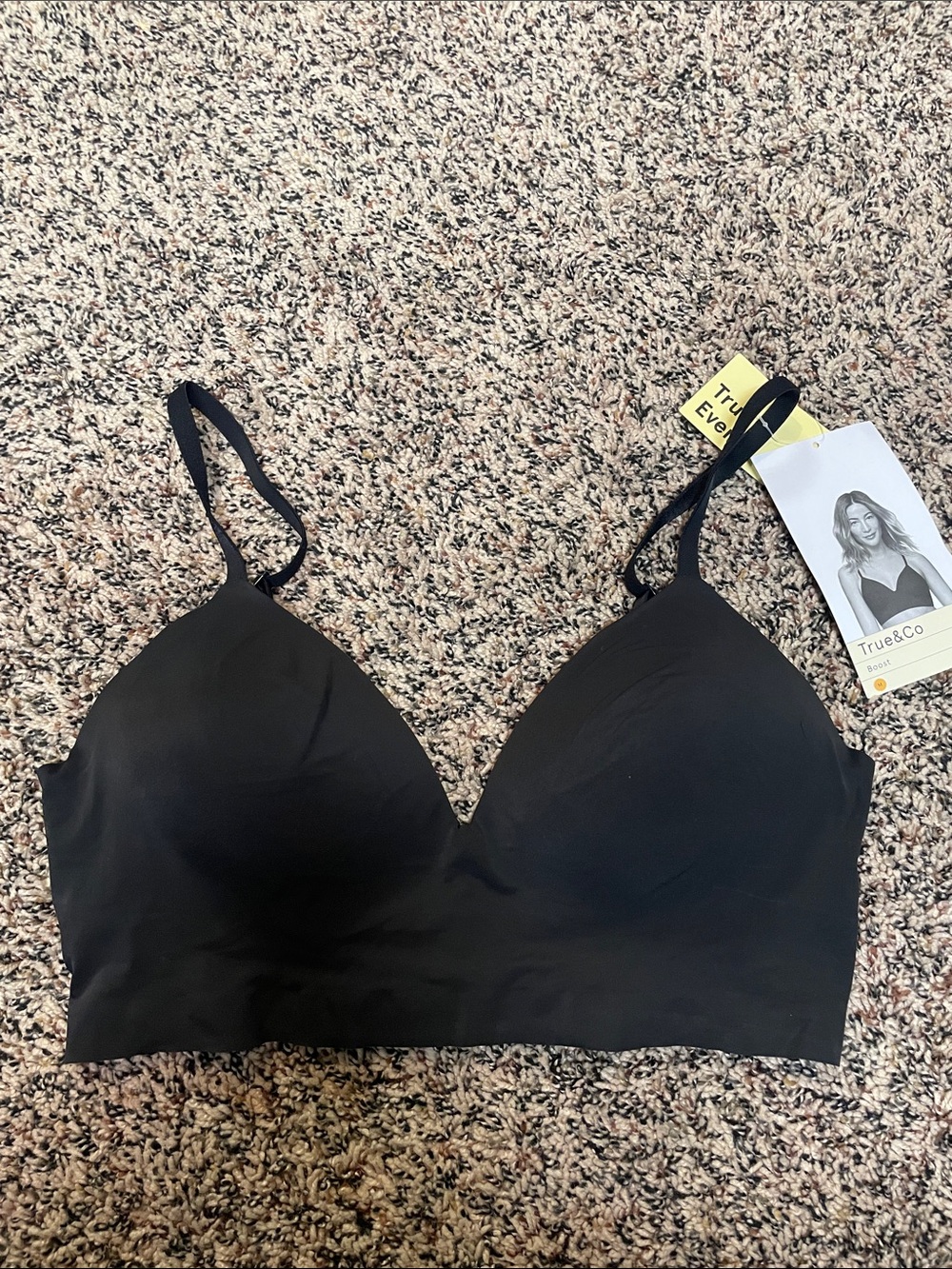True & Co. Seamless Boost Black Bra Woman’s Size M | NWT